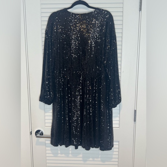 NWT Plus Size Eloquii Black Sequin Dress - Size 22 - Picture 3 of 3